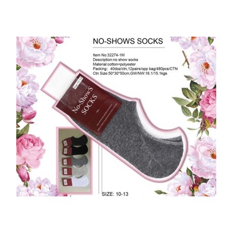 No show socks (men): black, gray (3 shades), white