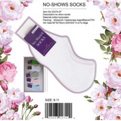 No show socks (women): green, white, gray, pink, blue
