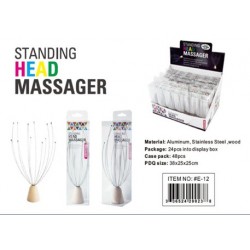 Standing head massager (aluminum/ stainless steel/ wood)